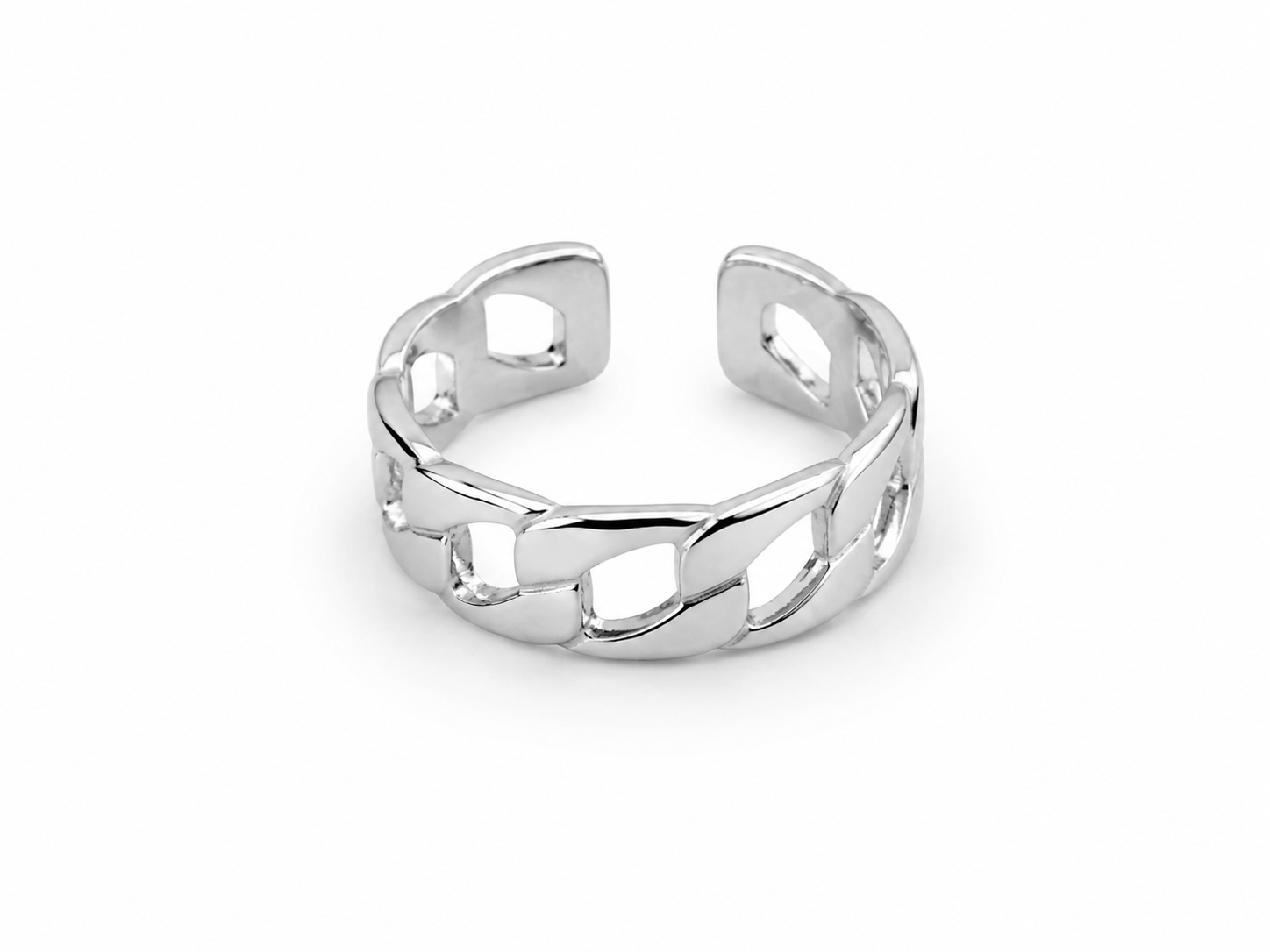 Silver Cuban Chain Ring