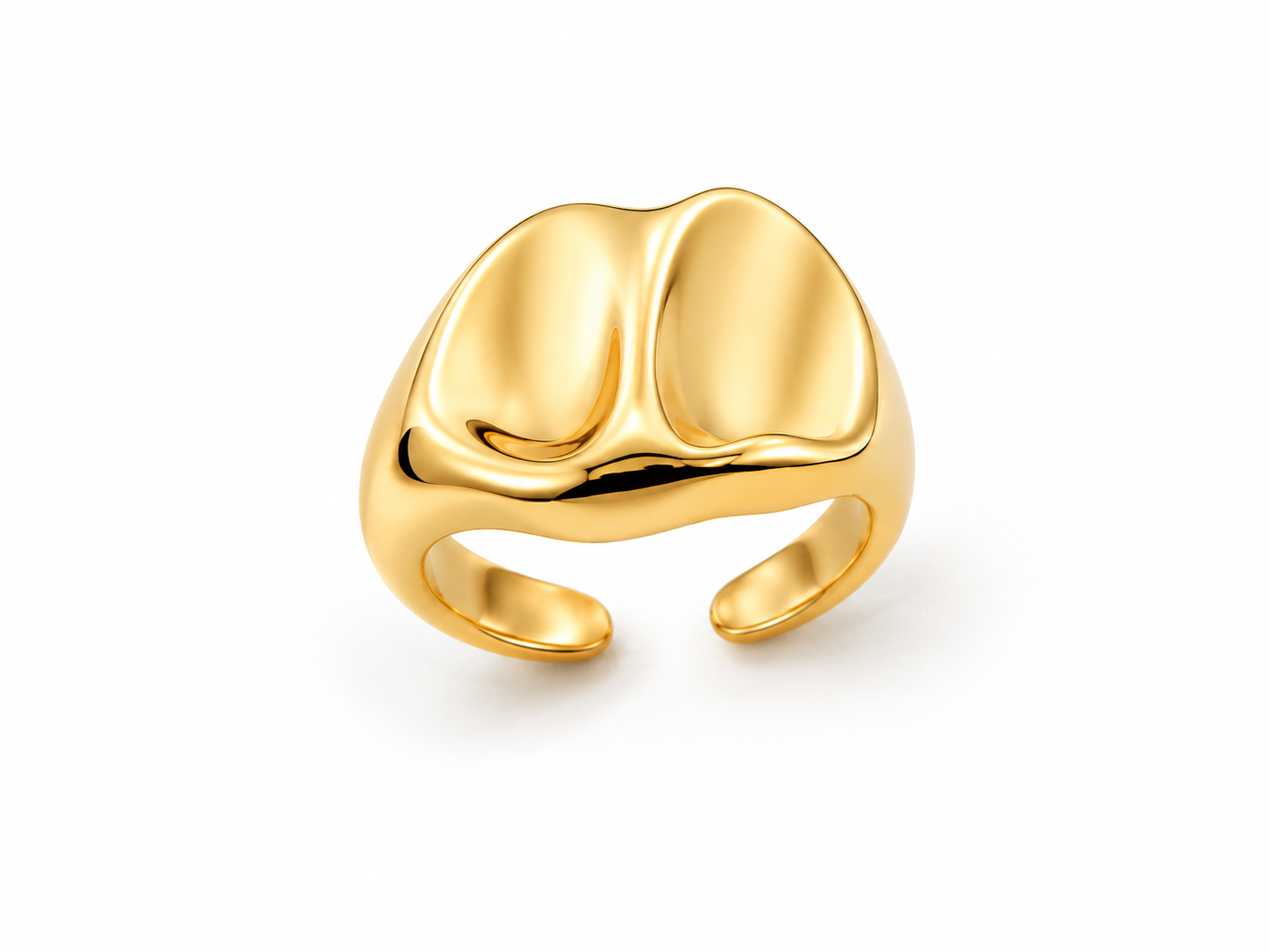 Gold Double Cloud Ring