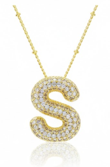 Iced Initial necklace | S