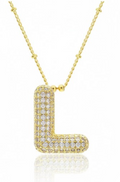Iced Initial Necklace | L